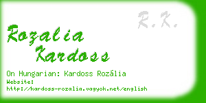 rozalia kardoss business card