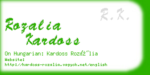 rozalia kardoss business card